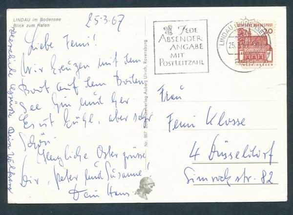 Blick zum Hafen in Lindau am Bodensee